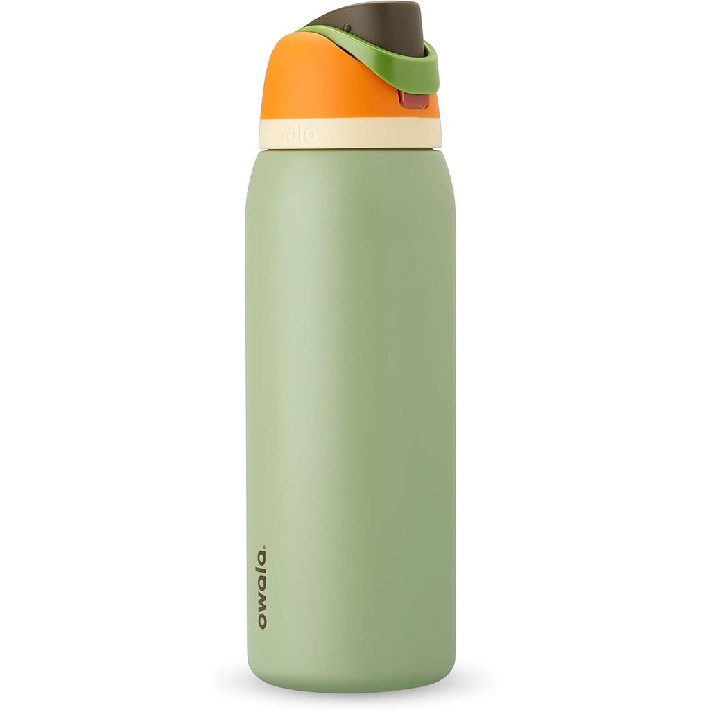 Owala FreeSip Isolierte Edelstahl-Wasserflasche mit Strohhalm für Sport und Reise, BPA-frei, 950 ml, Foggy Tide