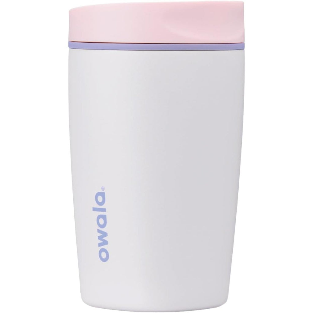 Owala SmoothSip Slider Keramikbeschichteter Isolier-Kaffeebecher aus Edelstahl, kein metallischer Geschmack, wiederverwendbarer Reisebecher, Heiß-/Eiskaffeebecher, BPA-frei, 590 ml, Candy Coated