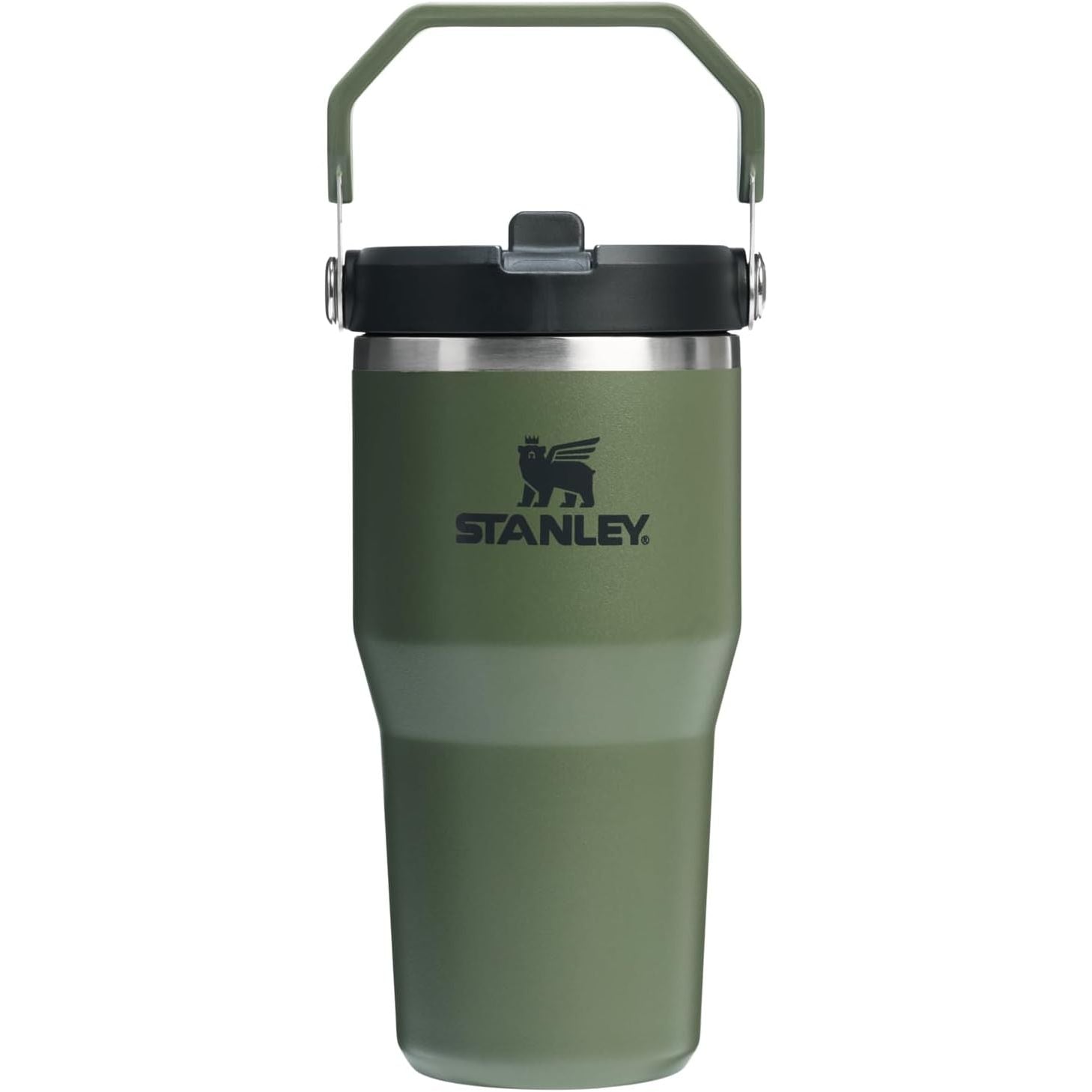 STANLEY IceFlow 2.0 Flip Straw Tumbler mit Griff 887 ml | Drehverschluss und Klappstrohhalm | Auslaufsichere Wasserflasche | Isolierter Edelstahl | BPA-frei | Rose Quarz 2.0