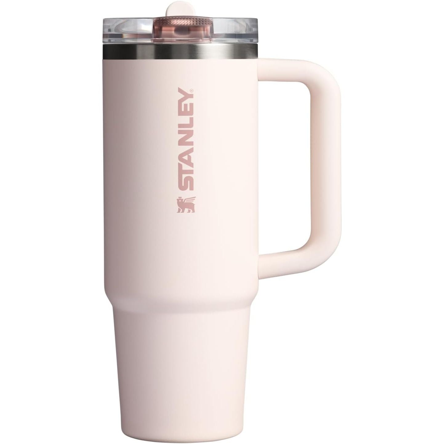 STANLEY Quencher ProTour Flip Straw Tumbler mit auslaufsicherem Deckel 1,2 Liter | Integrierter Strohhalm und Griff | Passt in Becherhalter für Reisen | Isolierter Edelstahlbecher | BPA-frei | Rosenquarz
