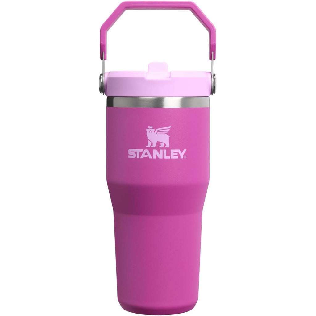 STANLEY IceFlow 2.0 Flip Straw Tumbler mit Griff 887 ml | Drehverschluss und Klappstrohhalm | Auslaufsichere Wasserflasche | Isolierter Edelstahl | BPA-frei | Rose Quarz 2.0