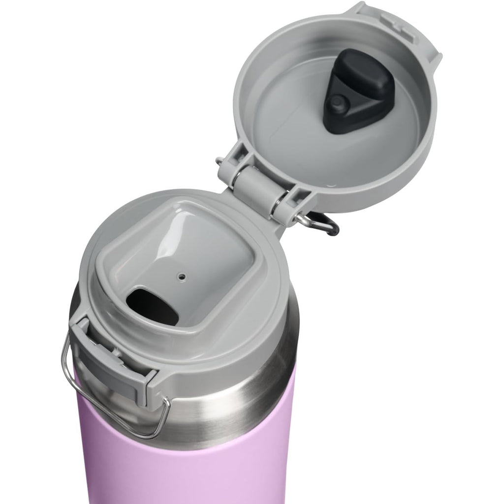 STANLEY Quick Flip GO Wasserflasche 1L | Druckknopfverschluss | Auslaufsicher und kompakt für Reisen und Sport | Isolierter Edelstahl | BPA-frei | Soft Orchid