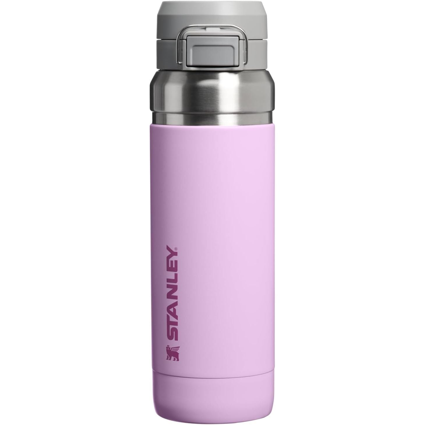STANLEY Quick Flip GO Wasserflasche 1L | Druckknopfverschluss | Auslaufsicher und kompakt für Reisen und Sport | Isolierter Edelstahl | BPA-frei | Soft Orchid