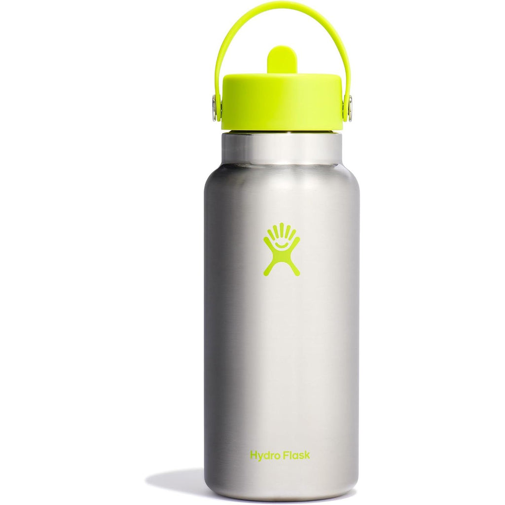 Hydro Flask Trinkflasche - Isolierter Edelstahl - Breiter Strohhalmdeckel, auslaufsicher, tropffrei in 32 Oz Fossil Brown
