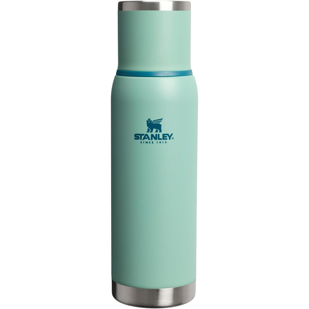 Stanley Adventure-To-Go Vakuumflasche 1,1 l | Weithals mit auslaufsicherem Tassendeckel | Hält Getränke heiß oder kalt | Kompakt für Reisen | Isolierte Edelstahl-Thermflasche | BPA-frei | Spring Green