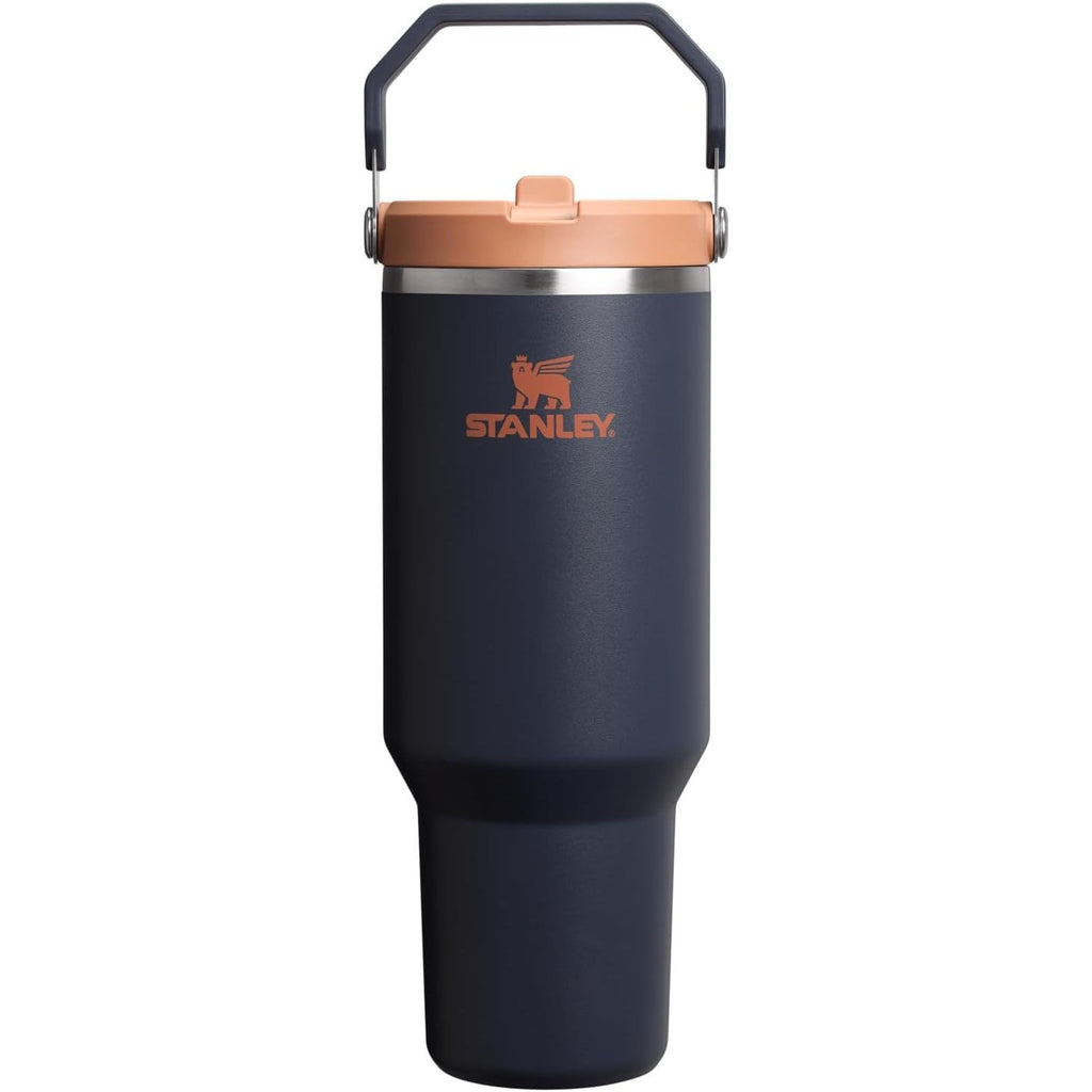 STANLEY IceFlow 2.0 Flip Straw Tumbler mit Griff 887 ml | Drehverschluss und Klappstrohhalm | Auslaufsichere Wasserflasche | Isolierter Edelstahl | BPA-frei | Rose Quarz 2.0