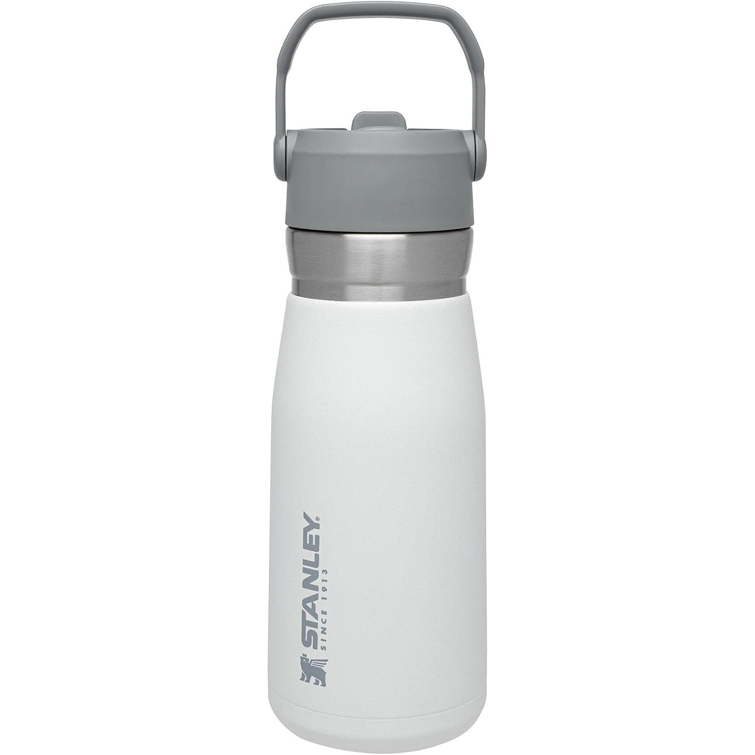 Stanley IceFlow Flip Straw Trinkflasche 17 oz | Integrierter Strohhalm für Reisen und Sport | Leicht und auslaufsicher | Isolierter Edelstahl | BPA-frei | Holzkohle