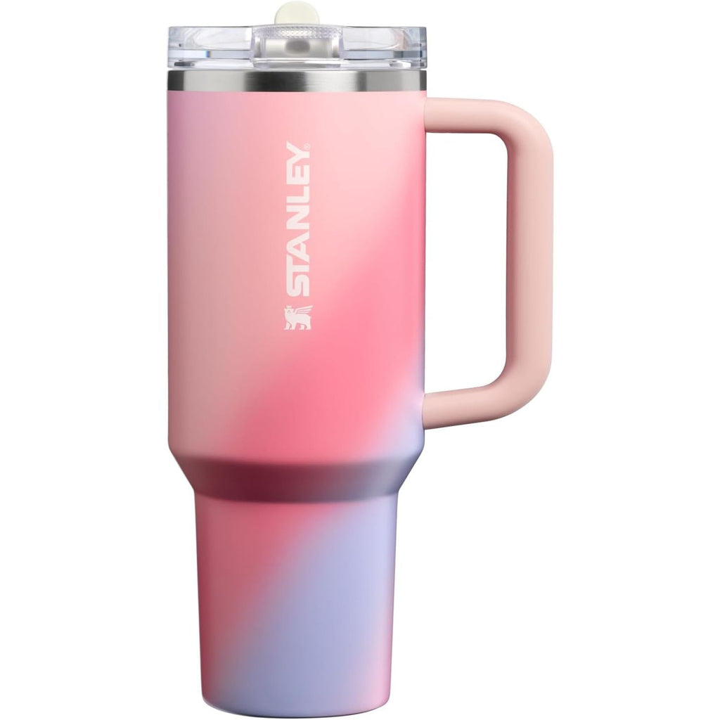 STANLEY Quencher ProTour Flip Straw Tumbler mit auslaufsicherem Deckel 1,2 Liter | Integrierter Strohhalm und Griff | Passt in Becherhalter für Reisen | Isolierter Edelstahlbecher | BPA-frei | Rosenquarz