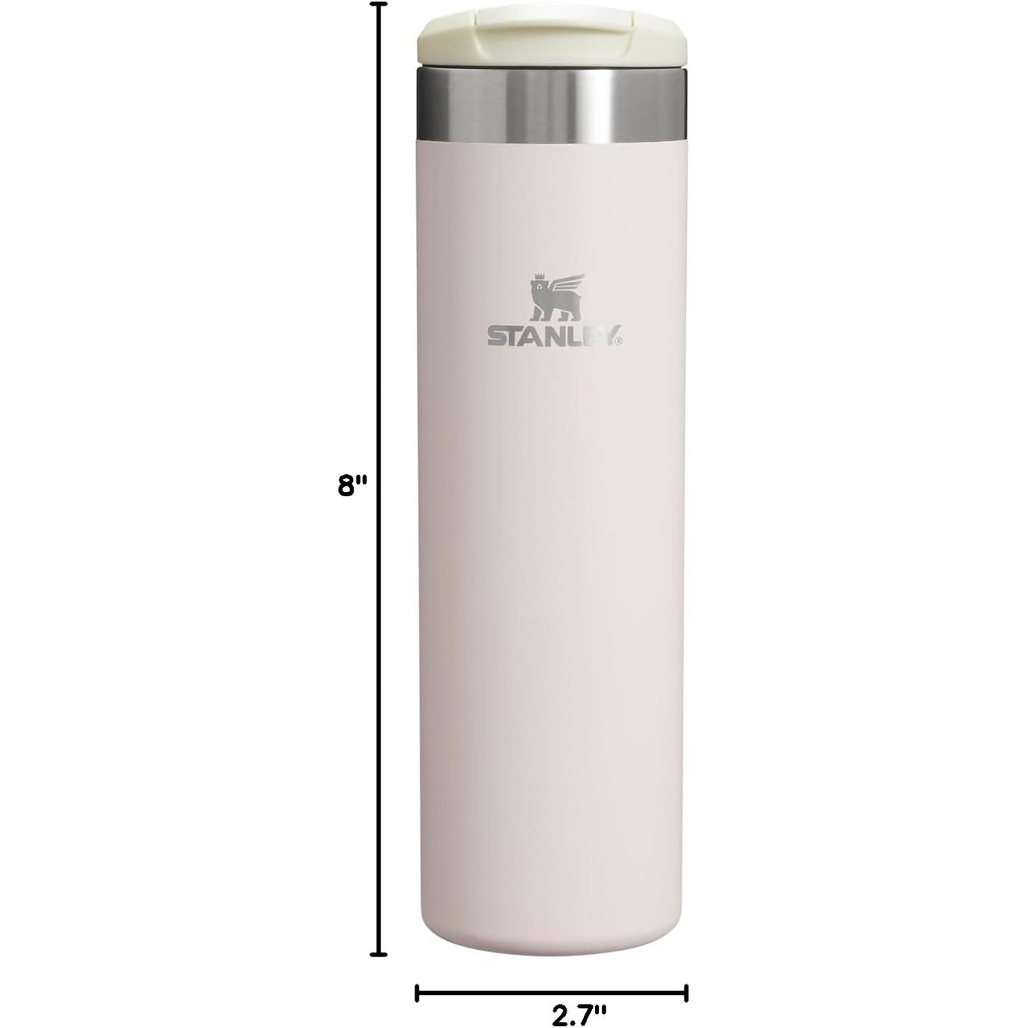 Stanley AeroLight Transit Flasche 0,6 L | Auslaufsicherer Deckel mit Trinkverschluss | Dichte Wasserflasche oder Reisebecher für Kaffee | Leichter, isolierter Edelstahl | BPA-frei | Rose Quarz