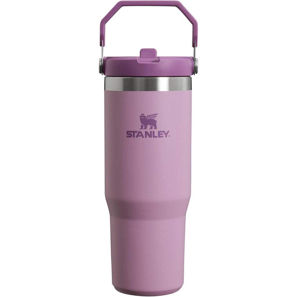 STANLEY IceFlow 2.0 Flip Straw Tumbler mit Griff 887 ml | Drehverschluss und Klappstrohhalm | Auslaufsichere Wasserflasche | Isolierter Edelstahl | BPA-frei | Rose Quarz 2.0