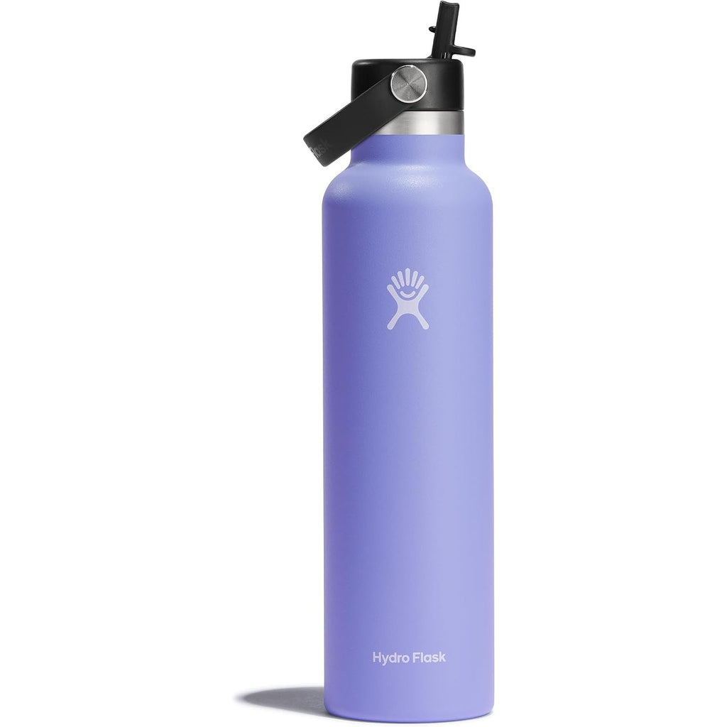 Hydro Flask Wasserflasche – isolierter Edelstahl – Strohhalmverschluss, auslaufsicher, tropfsicher in 24 Oz Capri Blue