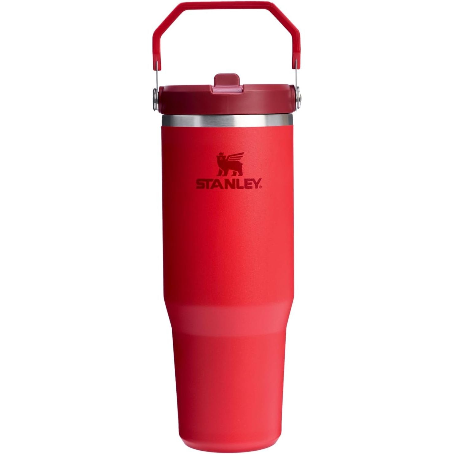 STANLEY IceFlow 2.0 Flip Straw Tumbler mit Griff 887 ml | Drehverschluss und Klappstrohhalm | Auslaufsichere Wasserflasche | Isolierter Edelstahl | BPA-frei | Rose Quarz 2.0