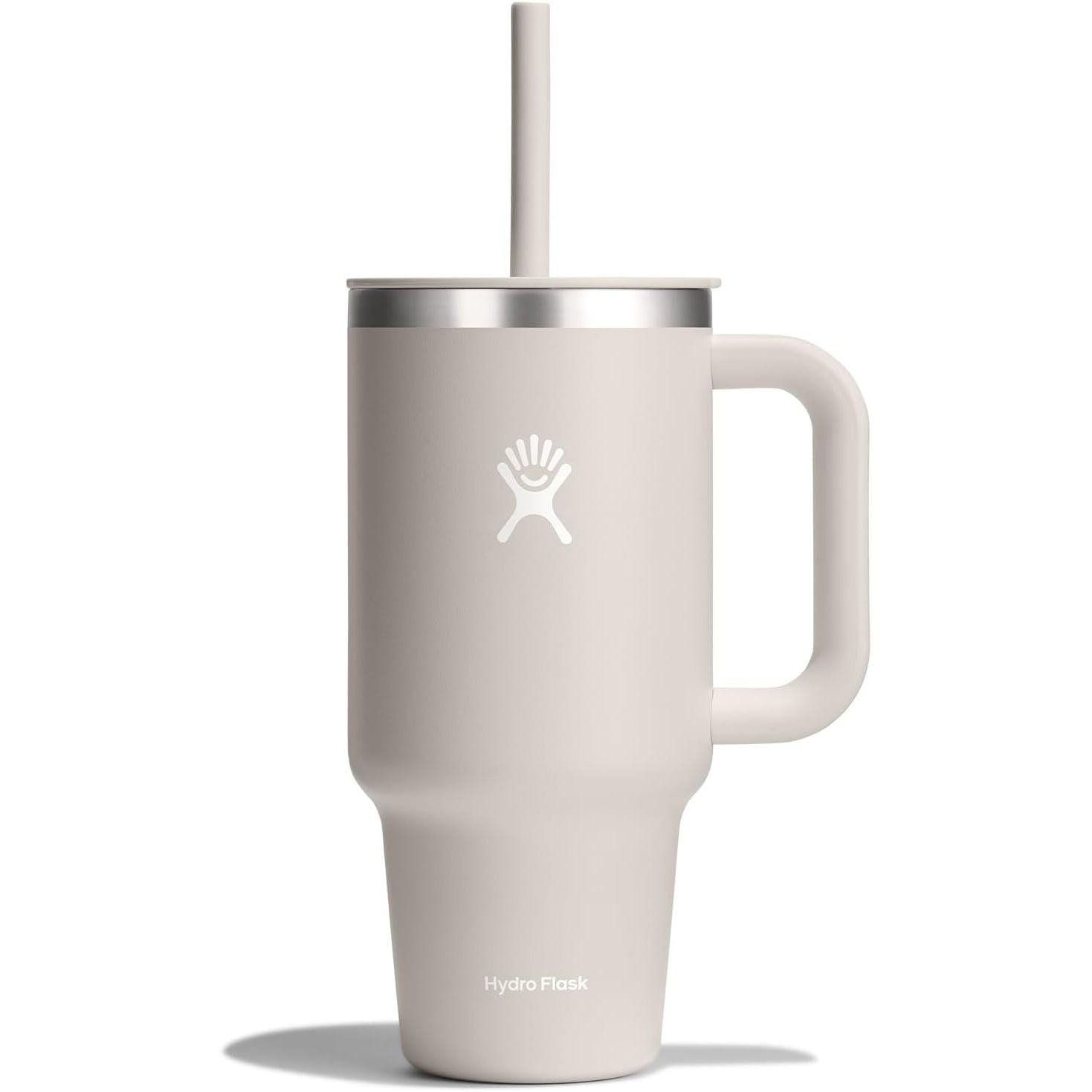 Hydro Flask Travel Tumbler mit Griff, Deckel und Trinkhalm – Isolierter Edelstahl, 40 Oz Trillium