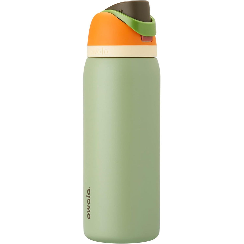 Owala FreeSip Isolierte Edelstahl-Wasserflasche mit Strohhalm für Sport und Reise, BPA-frei, 950 ml, Foggy Tide