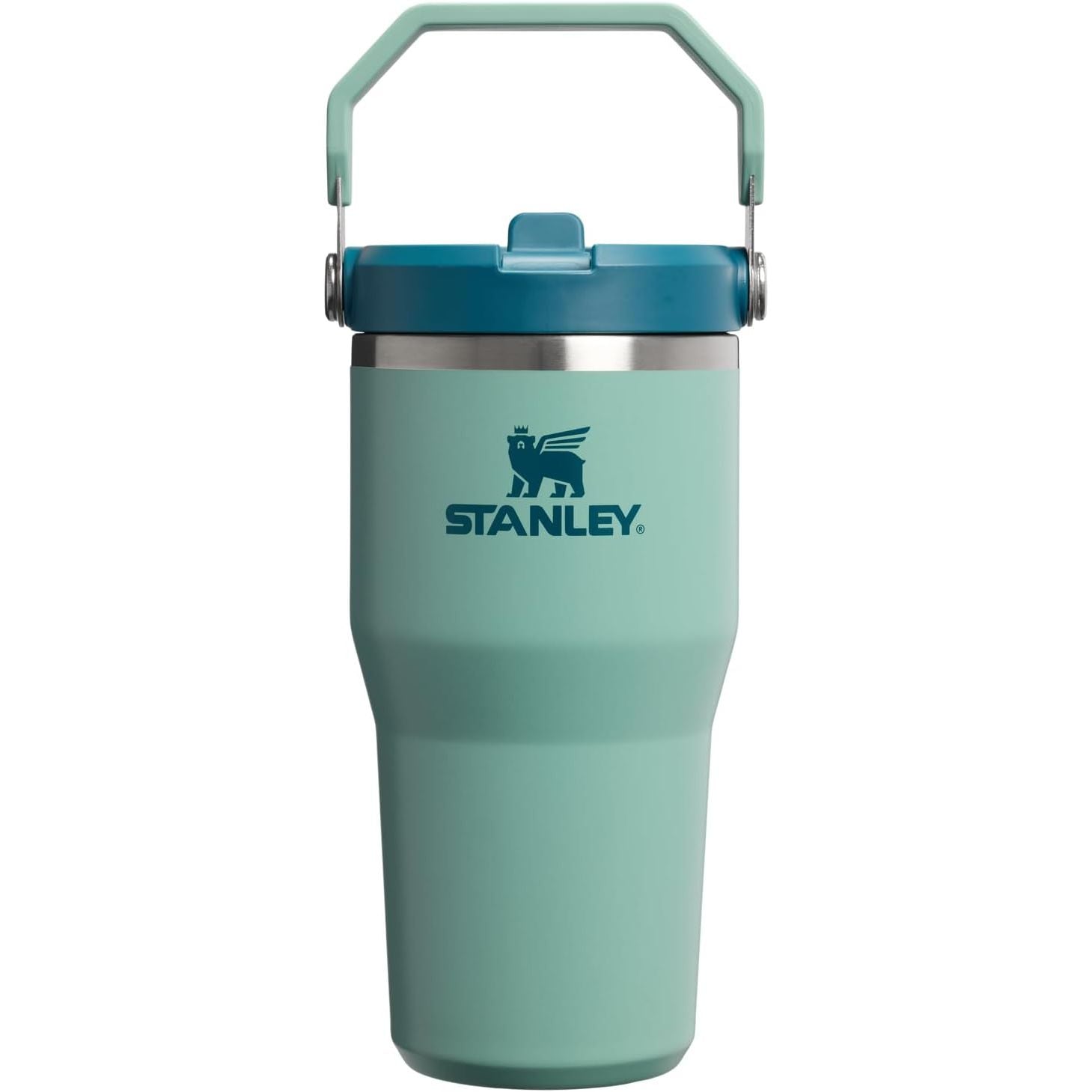 STANLEY IceFlow 2.0 Flip Straw Tumbler mit Griff 887 ml | Drehverschluss und Klappstrohhalm | Auslaufsichere Wasserflasche | Isolierter Edelstahl | BPA-frei | Rose Quarz 2.0