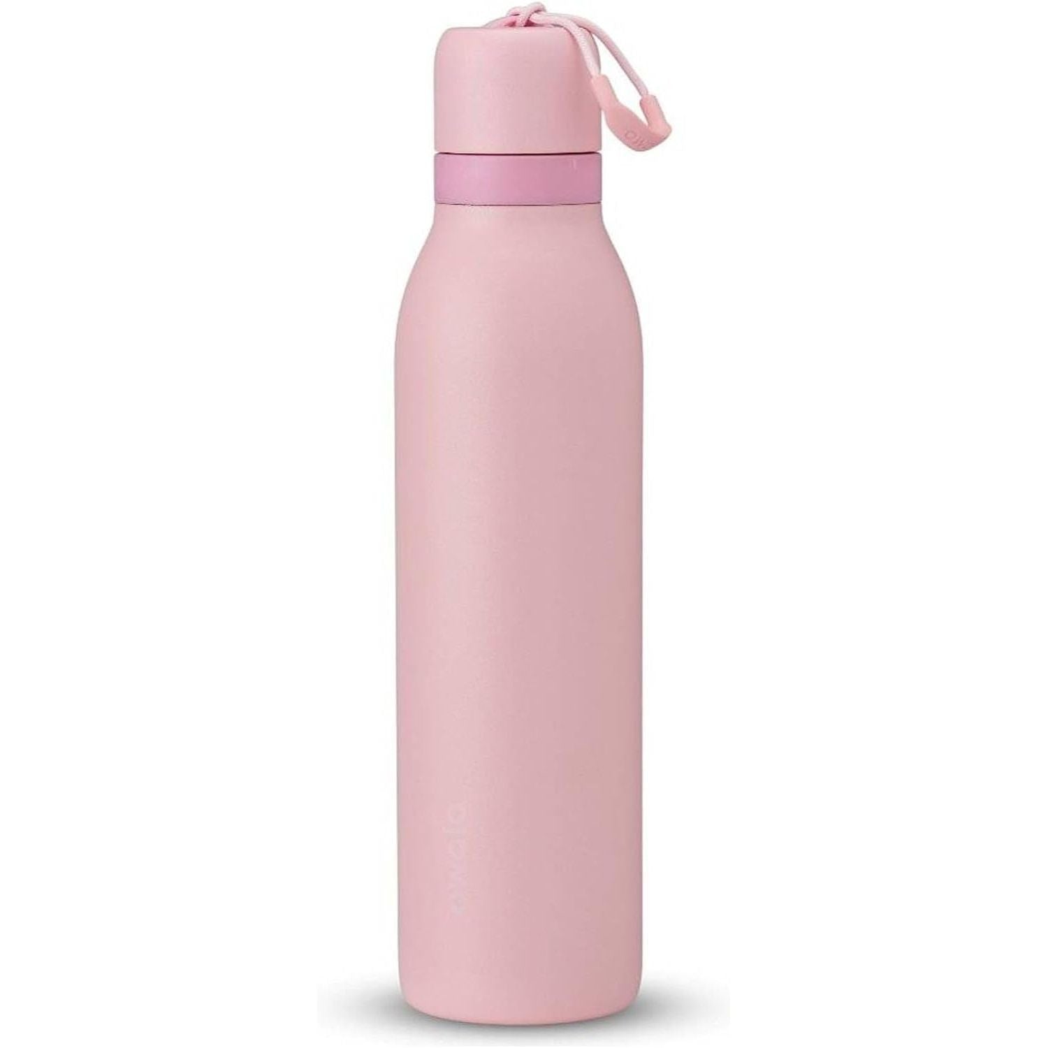 Owala FreeSip Twist Isolierte Edelstahl-Trinkflasche mit Strohhalm für Sport und Reisen, BPA-frei, 710 ml, Blau/Grau (Foggy Tide)