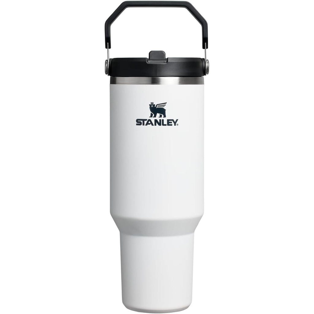 STANLEY IceFlow 2.0 Flip Straw Tumbler mit Griff 887 ml | Drehverschluss und Klappstrohhalm | Auslaufsichere Wasserflasche | Isolierter Edelstahl | BPA-frei | Rose Quarz 2.0