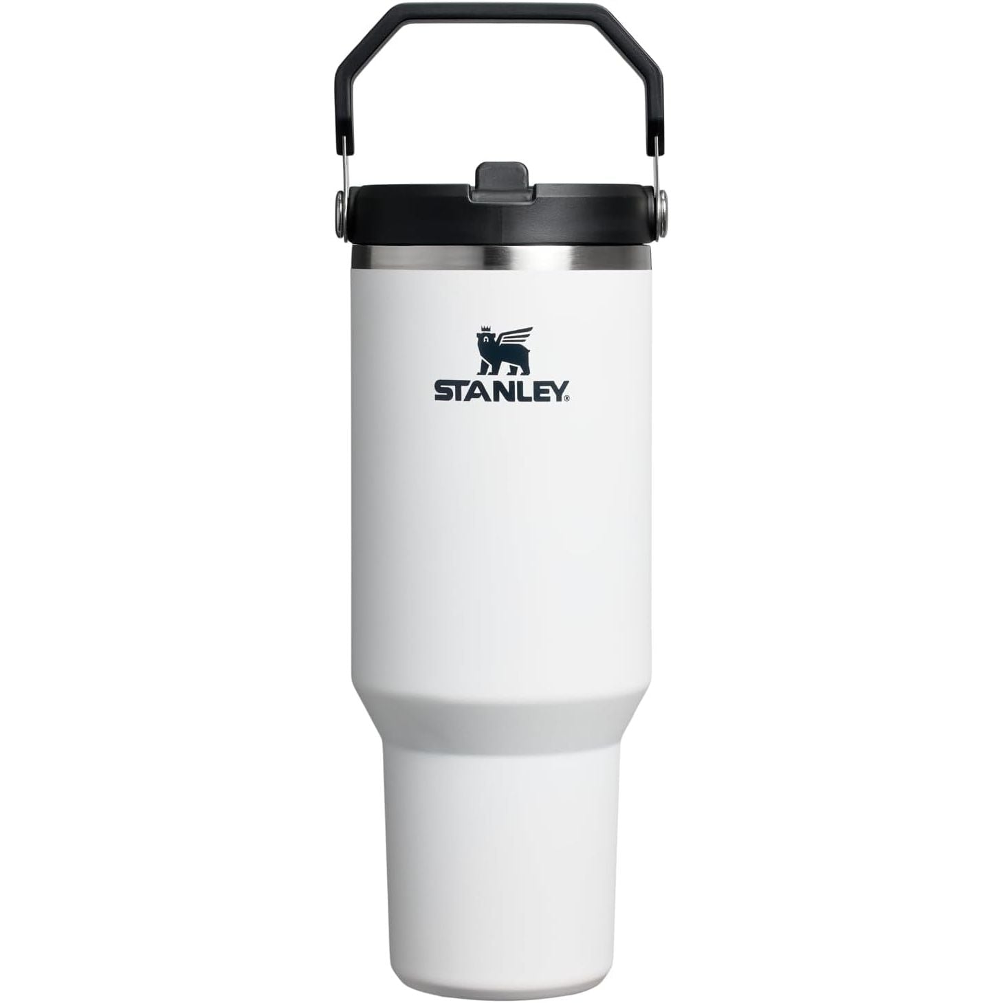 STANLEY IceFlow 2.0 Flip Straw Tumbler mit Griff 887 ml | Drehverschluss und Klappstrohhalm | Auslaufsichere Wasserflasche | Isolierter Edelstahl | BPA-frei | Rose Quarz 2.0
