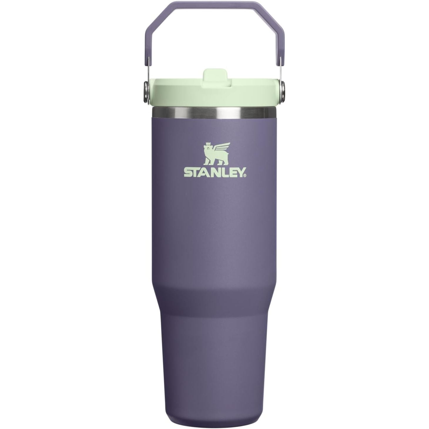 STANLEY IceFlow 2.0 Flip Straw Tumbler mit Griff 887 ml | Drehverschluss und Klappstrohhalm | Auslaufsichere Wasserflasche | Isolierter Edelstahl | BPA-frei | Rose Quarz 2.0