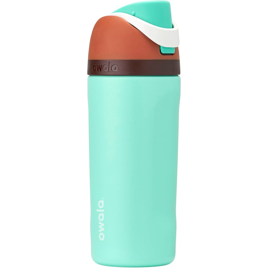 Owala FreeSip Isolierte Edelstahl-Wasserflasche mit Strohhalm für Sport und Reise, BPA-frei, 950 ml, Foggy Tide