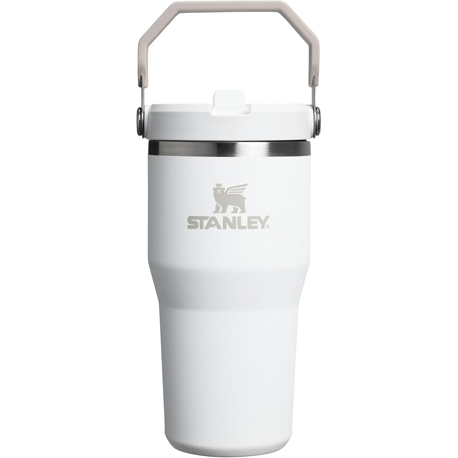 STANLEY IceFlow 2.0 Flip Straw Tumbler mit Griff 887 ml | Drehverschluss und Klappstrohhalm | Auslaufsichere Wasserflasche | Isolierter Edelstahl | BPA-frei | Rose Quarz 2.0