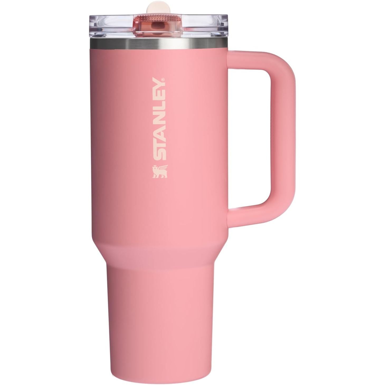 STANLEY Quencher ProTour Flip Straw Tumbler mit auslaufsicherem Deckel 1,2 Liter | Integrierter Strohhalm und Griff | Passt in Becherhalter für Reisen | Isolierter Edelstahlbecher | BPA-frei | Rosenquarz