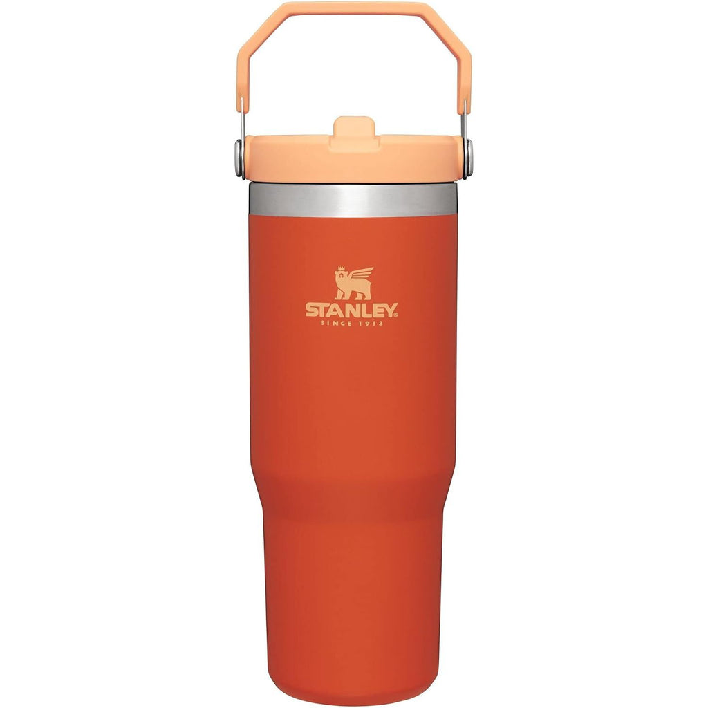 STANLEY IceFlow 2.0 Flip Straw Tumbler mit Griff 887 ml | Drehverschluss und Klappstrohhalm | Auslaufsichere Wasserflasche | Isolierter Edelstahl | BPA-frei | Rose Quarz 2.0