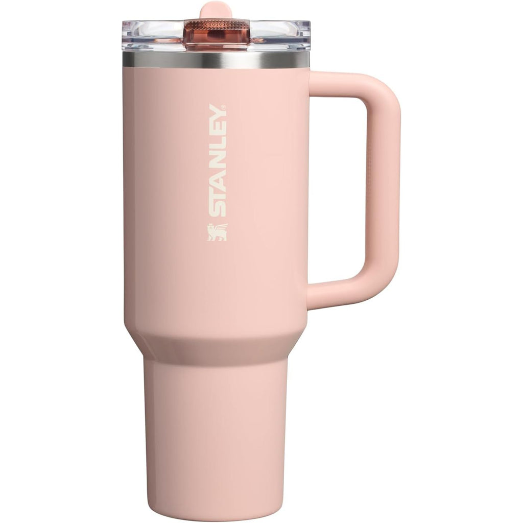 STANLEY Quencher ProTour Flip Straw Tumbler mit auslaufsicherem Deckel 1,2 Liter | Integrierter Strohhalm und Griff | Passt in Becherhalter für Reisen | Isolierter Edelstahlbecher | BPA-frei | Rosenquarz