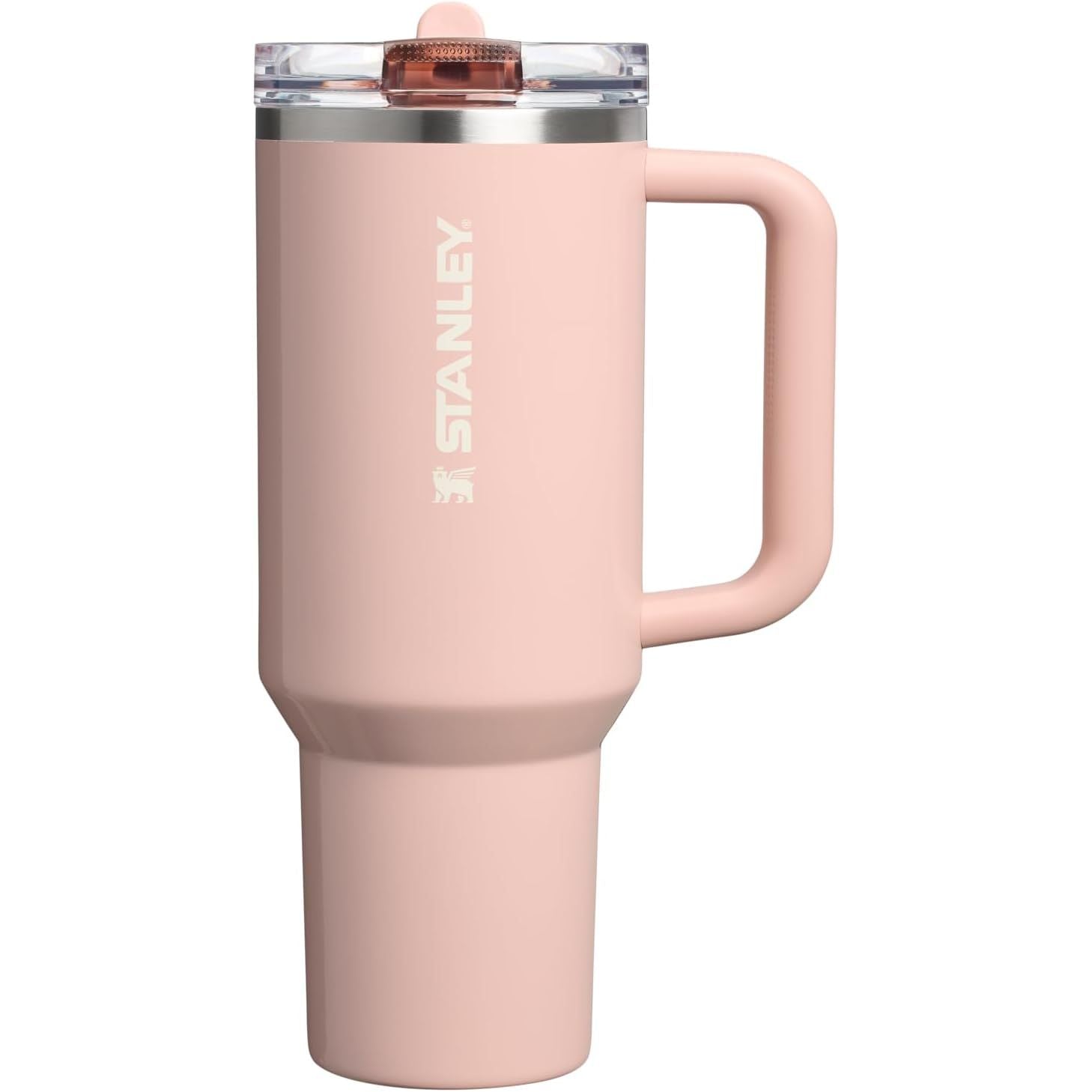 STANLEY Quencher ProTour Flip Straw Tumbler mit auslaufsicherem Deckel 1,2 Liter | Integrierter Strohhalm und Griff | Passt in Becherhalter für Reisen | Isolierter Edelstahlbecher | BPA-frei | Rosenquarz