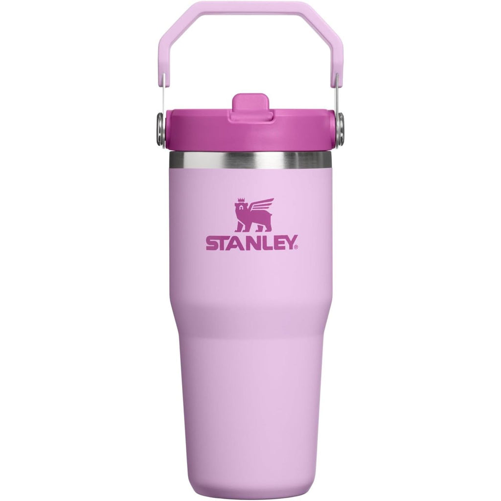 STANLEY IceFlow 2.0 Flip Straw Tumbler mit Griff 887 ml | Drehverschluss und Klappstrohhalm | Auslaufsichere Wasserflasche | Isolierter Edelstahl | BPA-frei | Rose Quarz 2.0