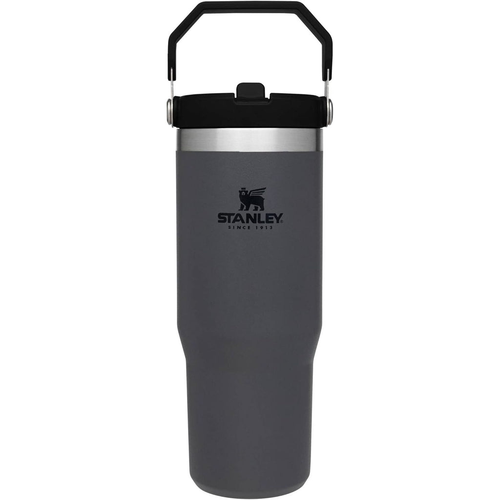 STANLEY IceFlow 2.0 Flip Straw Tumbler mit Griff 887 ml | Drehverschluss und Klappstrohhalm | Auslaufsichere Wasserflasche | Isolierter Edelstahl | BPA-frei | Rose Quarz 2.0