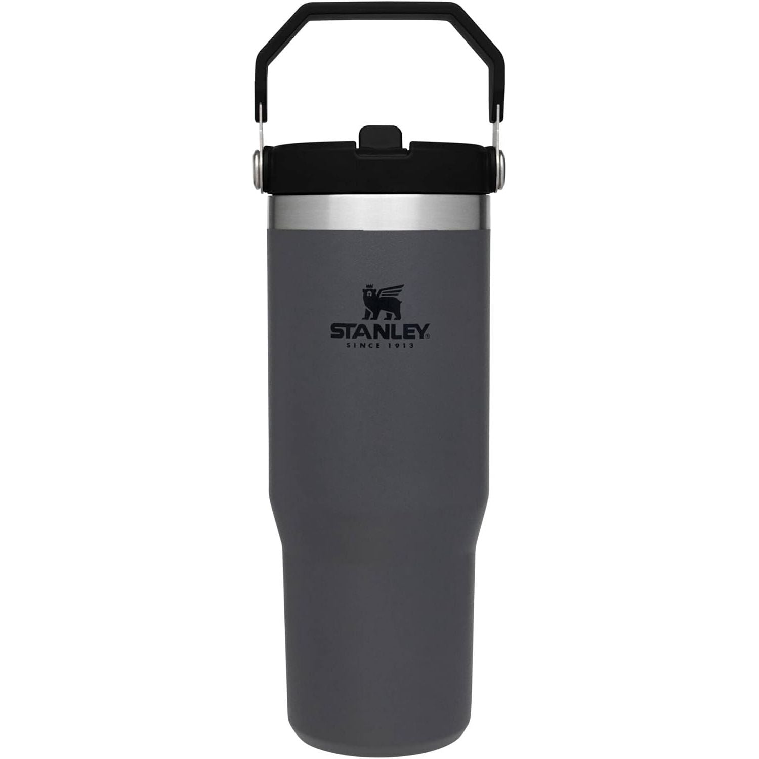 STANLEY IceFlow 2.0 Flip Straw Tumbler mit Griff 887 ml | Drehverschluss und Klappstrohhalm | Auslaufsichere Wasserflasche | Isolierter Edelstahl | BPA-frei | Rose Quarz 2.0