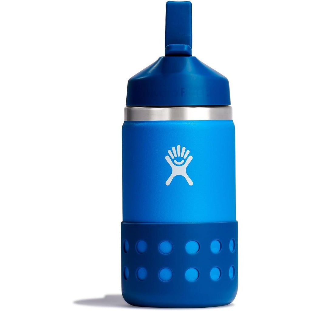 Hydro Flask Kinder-Trinkflasche für die Schule - Edelstahl und isoliert mit Strohhalmverschluss - 355 ml in Seaspray Blue