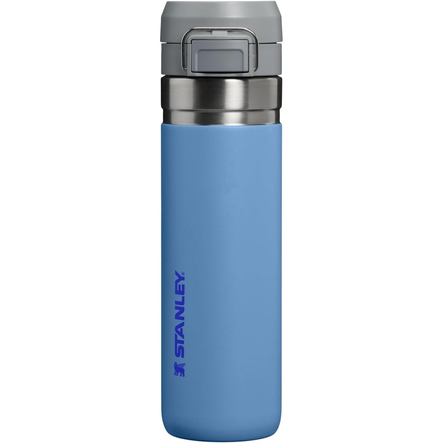 STANLEY Quick Flip GO Wasserflasche 700 ml | Deckel mit Druckknopf | Auslaufsicher und kompakt für Reisen und Sport | Isolierter Edelstahl | BPA-frei | Blue Sky
