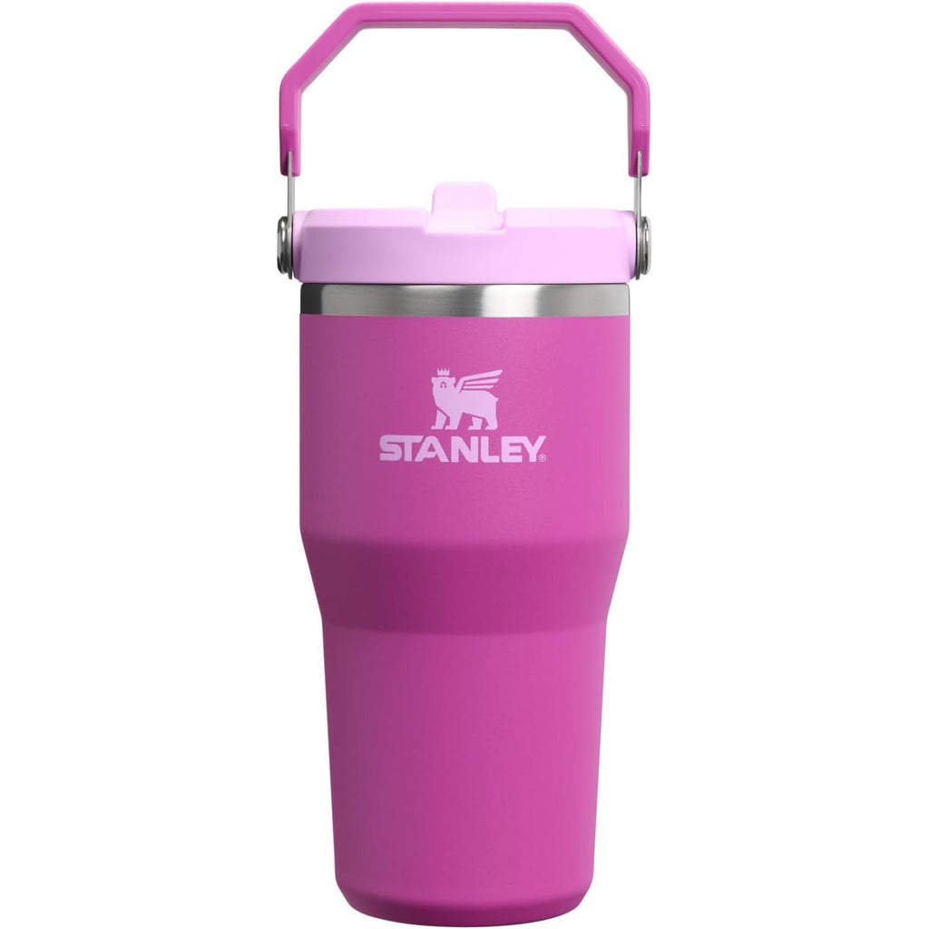 STANLEY IceFlow 2.0 Flip Straw Tumbler mit Griff 887 ml | Drehverschluss und Klappstrohhalm | Auslaufsichere Wasserflasche | Isolierter Edelstahl | BPA-frei | Rose Quarz 2.0