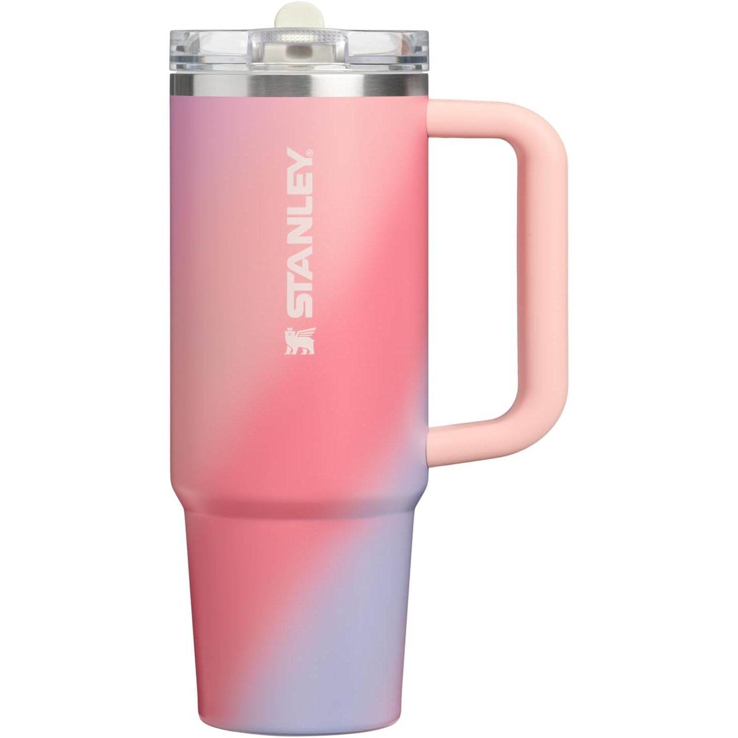 STANLEY Quencher ProTour Flip Straw Tumbler mit auslaufsicherem Deckel 1,2 Liter | Integrierter Strohhalm und Griff | Passt in Becherhalter für Reisen | Isolierter Edelstahlbecher | BPA-frei | Rosenquarz