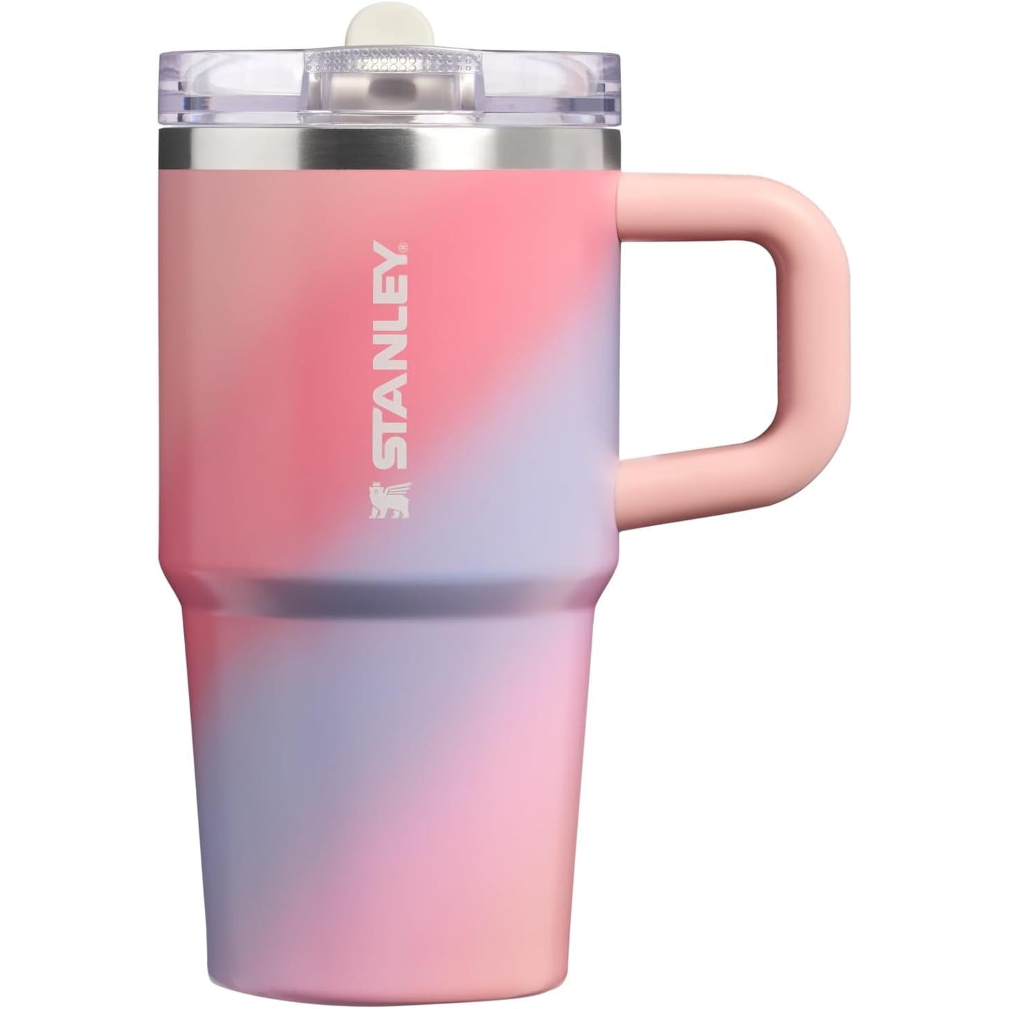 STANLEY Quencher ProTour Flip Straw Tumbler mit auslaufsicherem Deckel 1,2 Liter | Integrierter Strohhalm und Griff | Passt in Becherhalter für Reisen | Isolierter Edelstahlbecher | BPA-frei | Rosenquarz