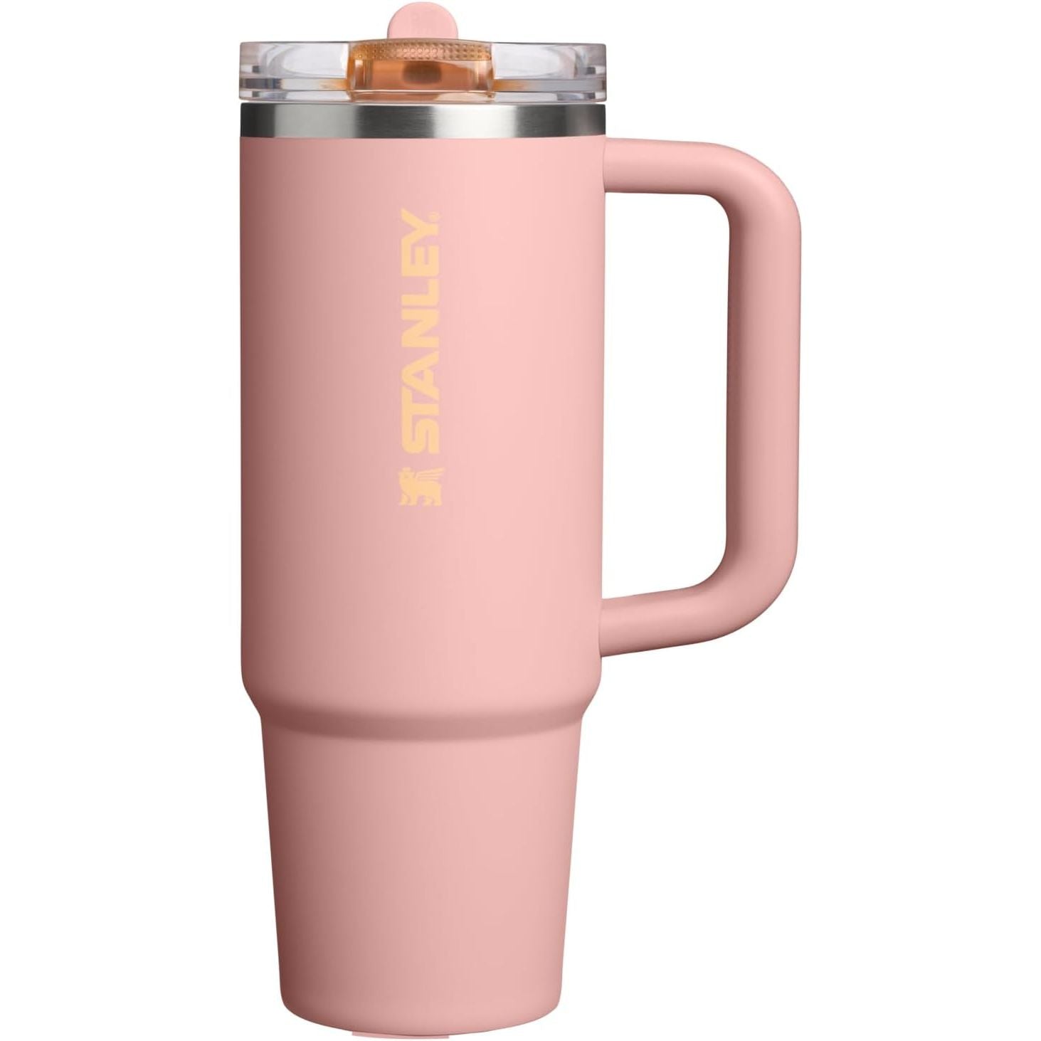 STANLEY Quencher ProTour Flip Straw Tumbler mit auslaufsicherem Deckel 1,2 Liter | Integrierter Strohhalm und Griff | Passt in Becherhalter für Reisen | Isolierter Edelstahlbecher | BPA-frei | Rosenquarz
