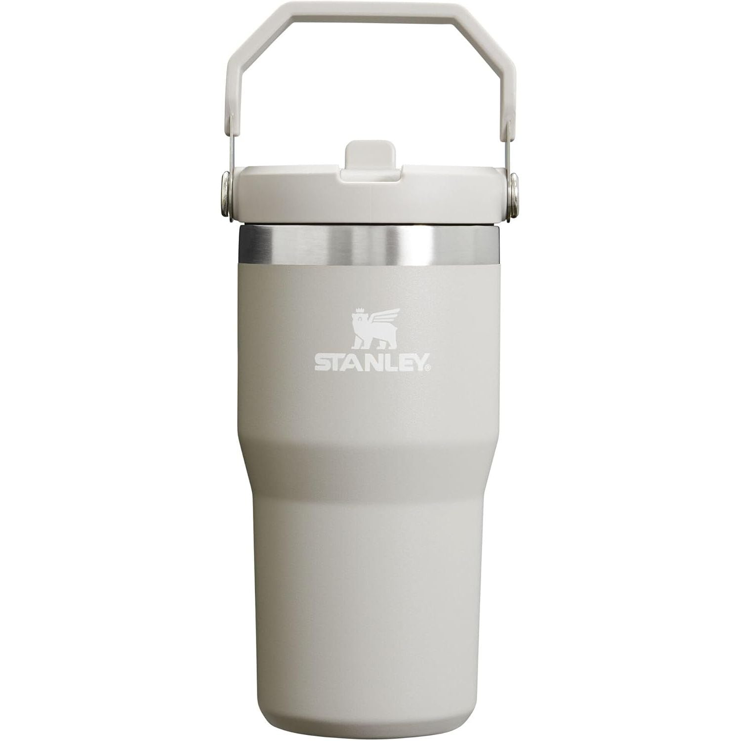 STANLEY IceFlow 2.0 Flip Straw Tumbler mit Griff 887 ml | Drehverschluss und Klappstrohhalm | Auslaufsichere Wasserflasche | Isolierter Edelstahl | BPA-frei | Rose Quarz 2.0