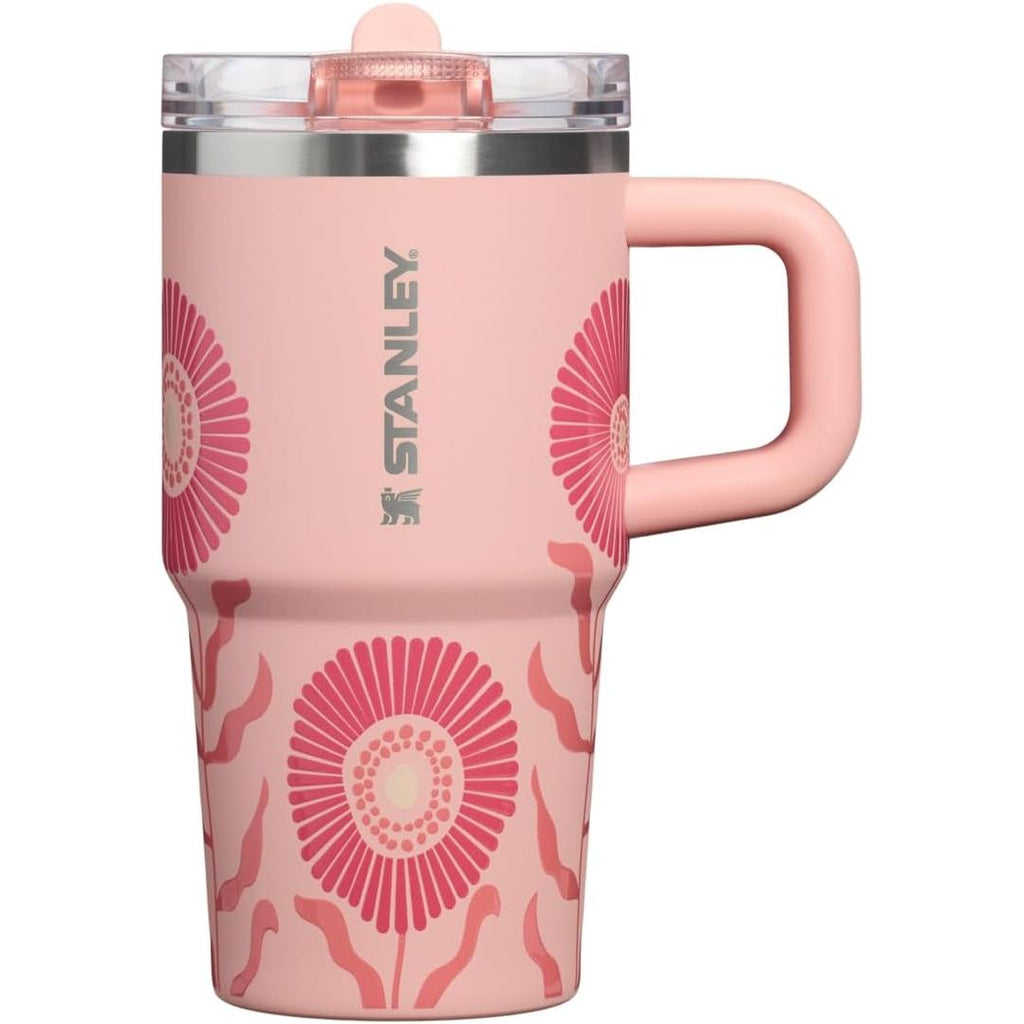STANLEY Quencher ProTour Flip Straw Tumbler mit auslaufsicherem Deckel 1,2 Liter | Integrierter Strohhalm und Griff | Passt in Becherhalter für Reisen | Isolierter Edelstahlbecher | BPA-frei | Rosenquarz