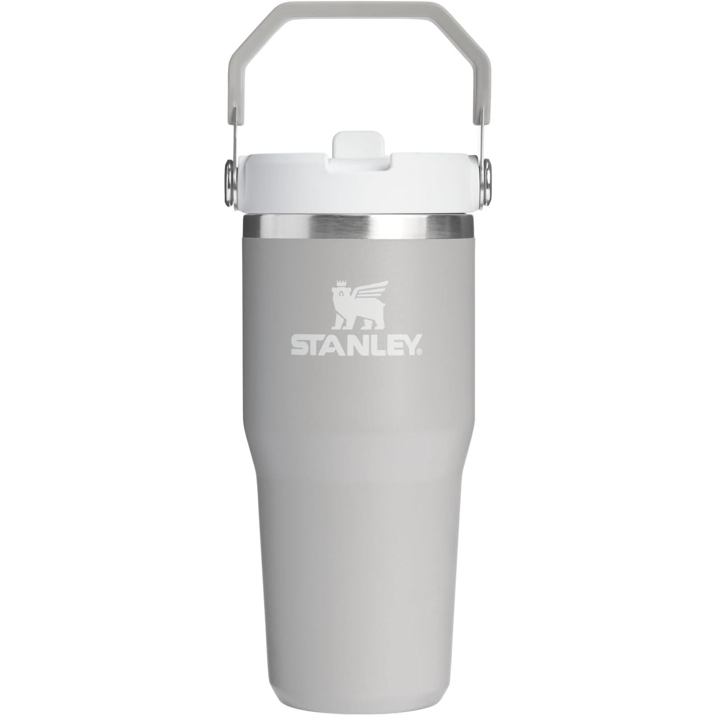 STANLEY IceFlow 2.0 Flip Straw Tumbler mit Griff 887 ml | Drehverschluss und Klappstrohhalm | Auslaufsichere Wasserflasche | Isolierter Edelstahl | BPA-frei | Rose Quarz 2.0