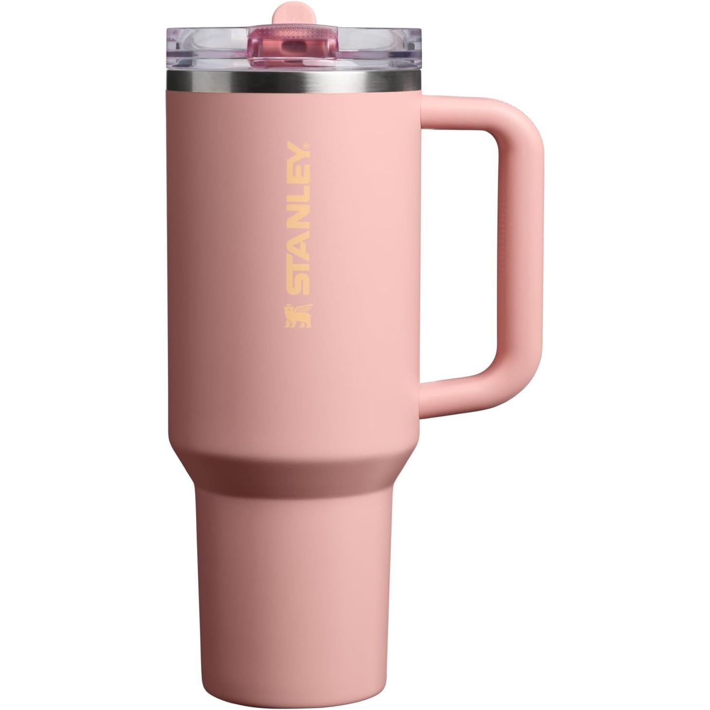 STANLEY Quencher ProTour Flip Straw Tumbler mit auslaufsicherem Deckel 1,2 Liter | Integrierter Strohhalm und Griff | Passt in Becherhalter für Reisen | Isolierter Edelstahlbecher | BPA-frei | Rosenquarz