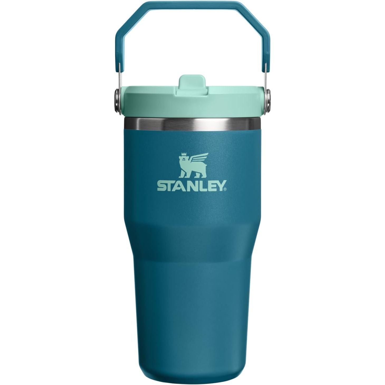 STANLEY IceFlow 2.0 Flip Straw Tumbler mit Griff 887 ml | Drehverschluss und Klappstrohhalm | Auslaufsichere Wasserflasche | Isolierter Edelstahl | BPA-frei | Rose Quarz 2.0