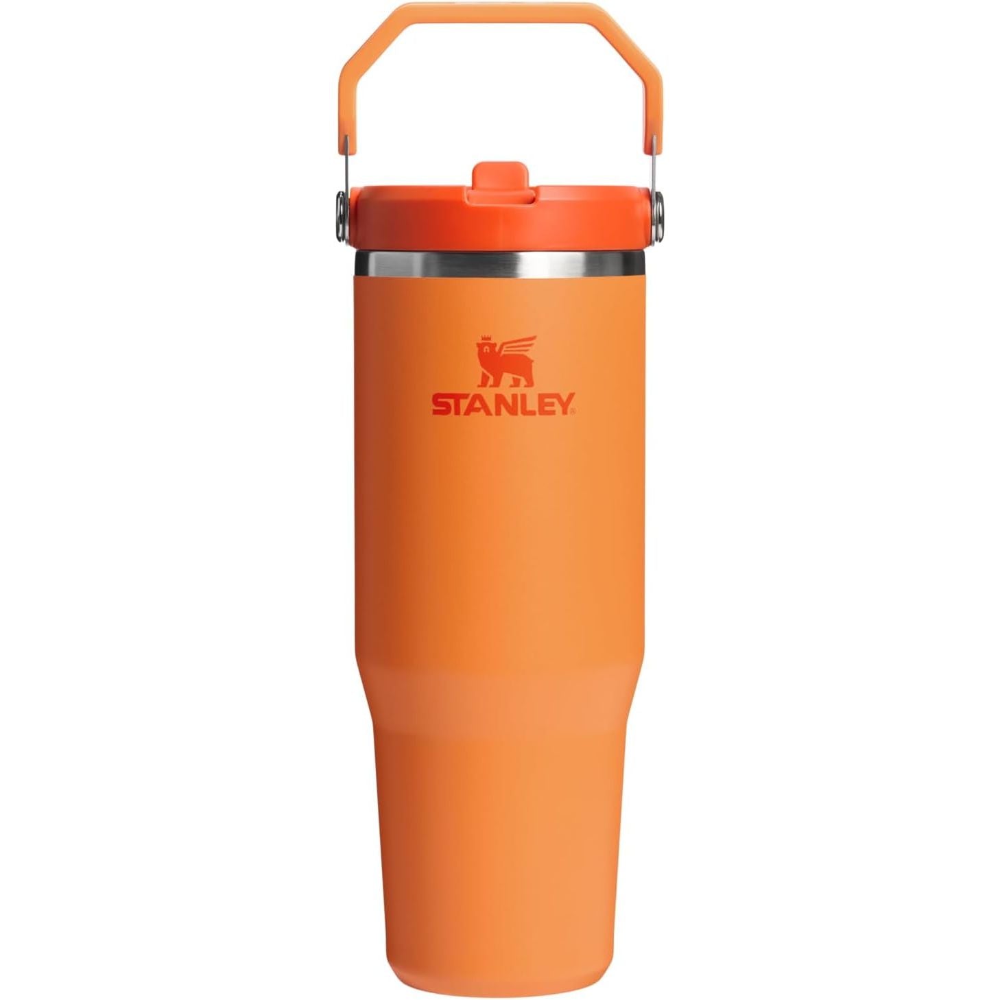 STANLEY IceFlow 2.0 Flip Straw Tumbler mit Griff 887 ml | Drehverschluss und Klappstrohhalm | Auslaufsichere Wasserflasche | Isolierter Edelstahl | BPA-frei | Rose Quarz 2.0