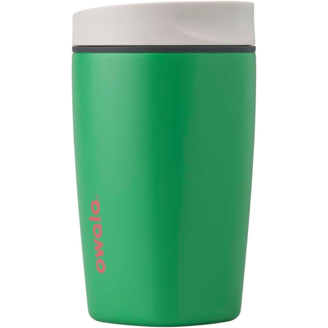 Owala SmoothSip Slider Isolierter Edelstahl-Kaffeebecher, wiederverwendbarer Eiskaffeebecher, Heißkaffee-Reisebecher, BPA-frei 590 ml, Lila/Pink (Crochet Queen)