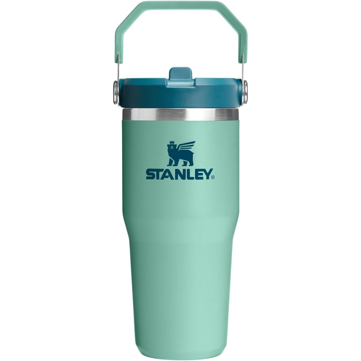 STANLEY IceFlow 2.0 Flip Straw Tumbler mit Griff 887 ml | Drehverschluss und Klappstrohhalm | Auslaufsichere Wasserflasche | Isolierter Edelstahl | BPA-frei | Rose Quarz 2.0