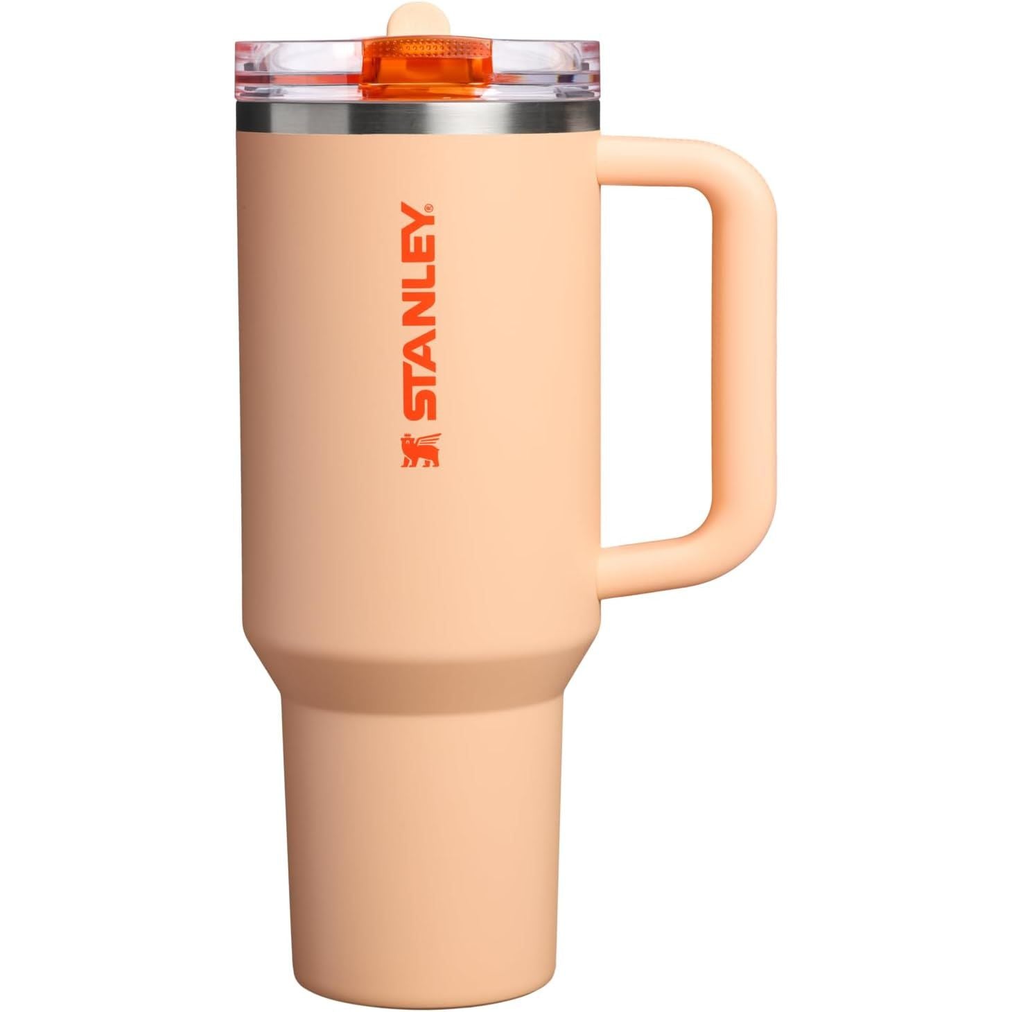 STANLEY Quencher ProTour Flip Straw Tumbler mit auslaufsicherem Deckel 1,2 Liter | Integrierter Strohhalm und Griff | Passt in Becherhalter für Reisen | Isolierter Edelstahlbecher | BPA-frei | Rosenquarz