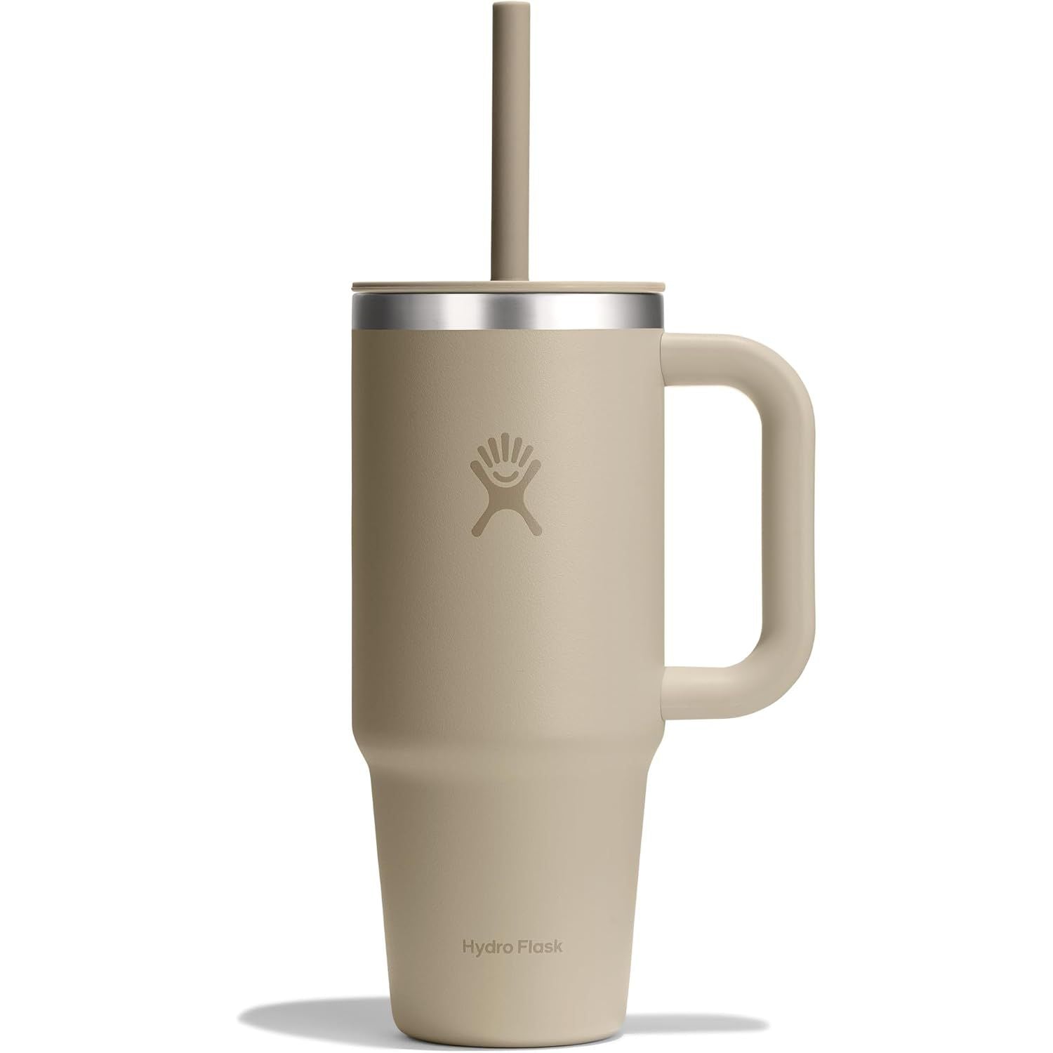 Hydro Flask Travel Tumbler mit Griff, Deckel und Trinkhalm – Isolierter Edelstahl, 40 Oz Trillium