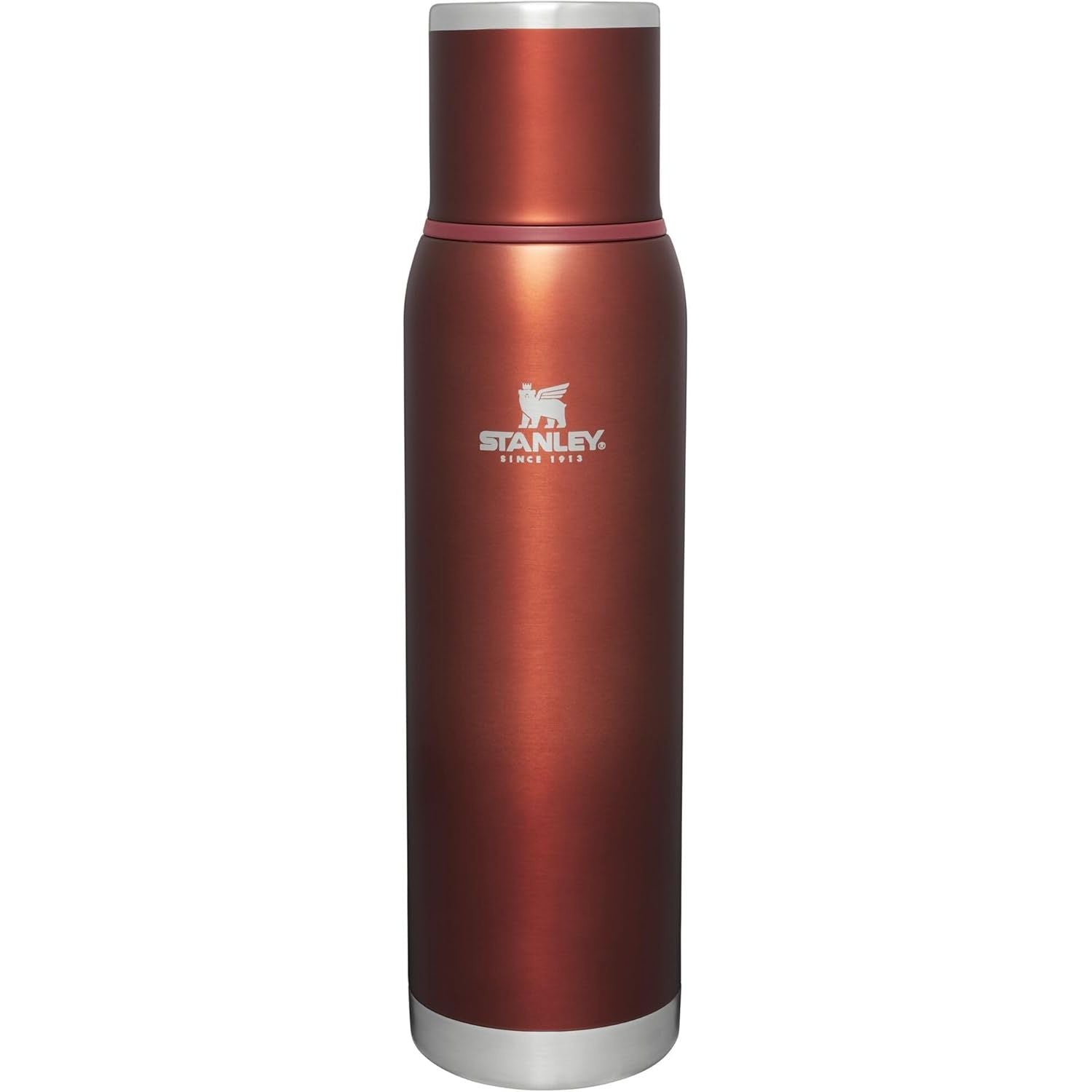 Stanley Adventure-To-Go Vakuumflasche 1,1 l | Weithals mit auslaufsicherem Tassendeckel | Hält Getränke heiß oder kalt | Kompakt für Reisen | Isolierte Edelstahl-Thermflasche | BPA-frei | Spring Green