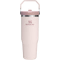 STANLEY IceFlow 2.0 Flip Straw Tumbler mit Griff 887 ml | Drehverschluss und Klappstrohhalm | Auslaufsichere Wasserflasche | Isolierter Edelstahl | BPA-frei | Rose Quarz 2.0